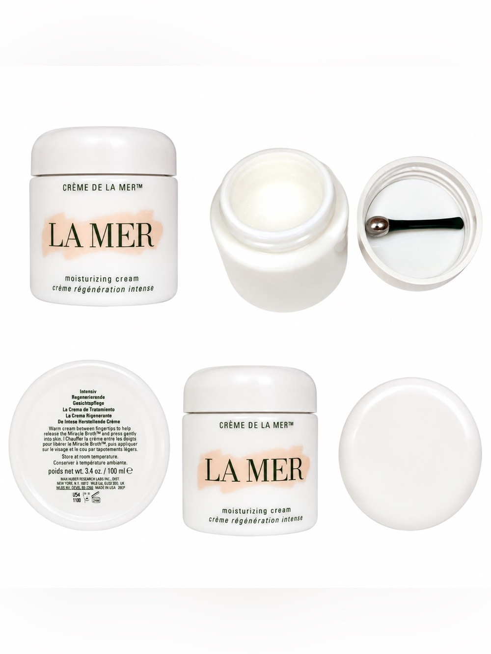 EMPTY Jar LA MER The Moisturizing Cream 3.4 Oz / 100 ML Jar and Spatula